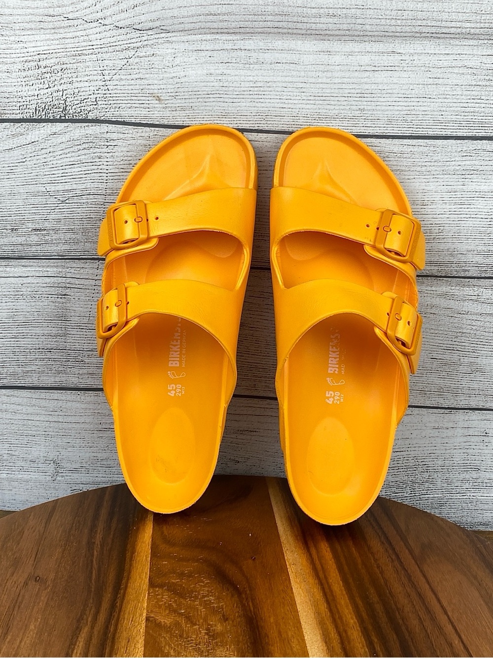 Birkenstock Arizona Essentials EVA Honolulu Orange Sandals Men’s Size 12 EU 45 - Picture 6 of 8